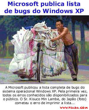 Bugs do Windows XP