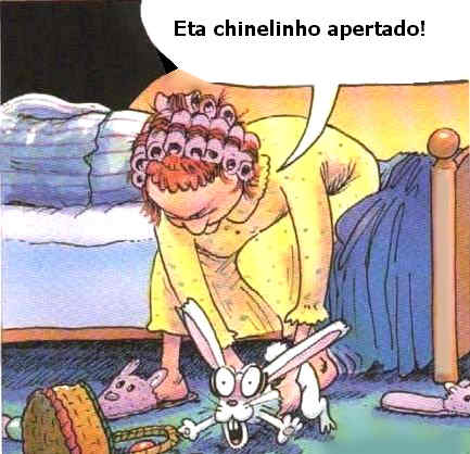 Chinelinho apertado