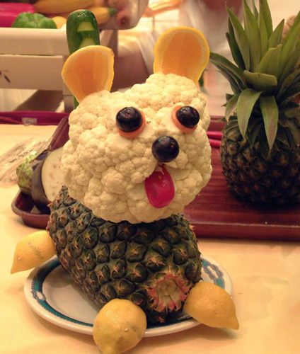 Animal feito de comida - Poodle