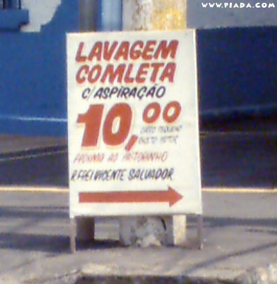 Lavagem comleta