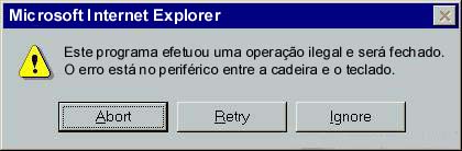 Microsoft Internet Explorer - error